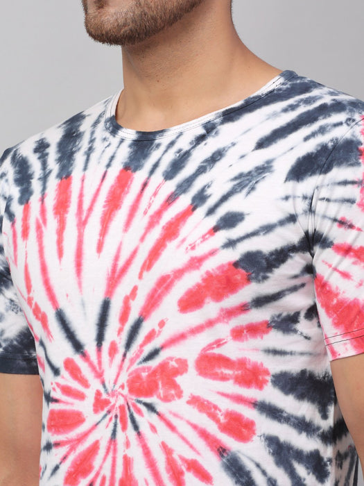 Tie & Dye Half Sleeve Round Neck T-Shirt