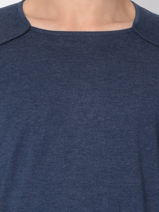 Square Neck Cotton Thumbhole Sleeve T-Shirt