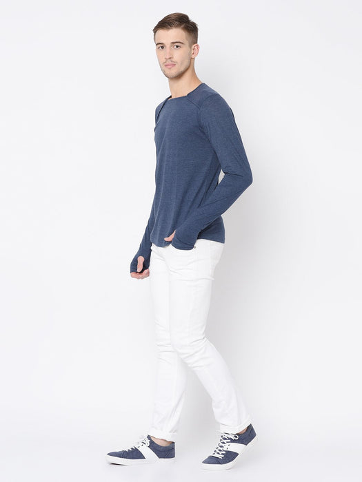 Square Neck Thumbhole T-Shirt For Men