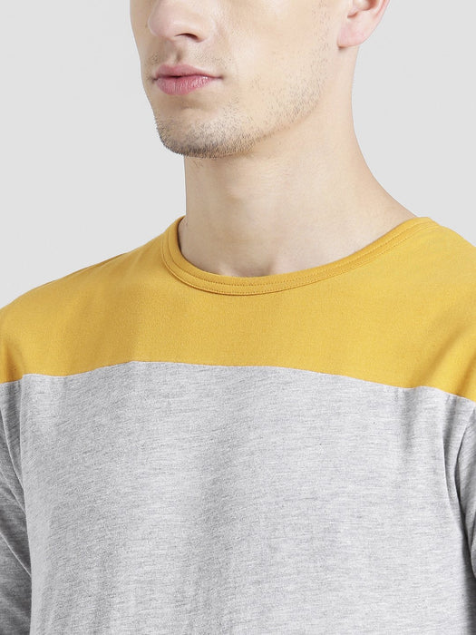 Color Block Full Sleeve T-Shirt For Men