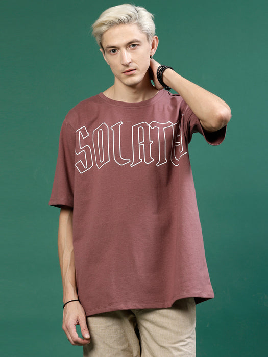 Typography Men's Oversized Back Print T-Shirt