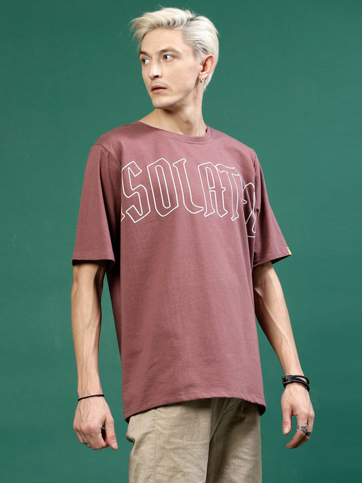 Typography Men's Oversized Back Print T-Shirt