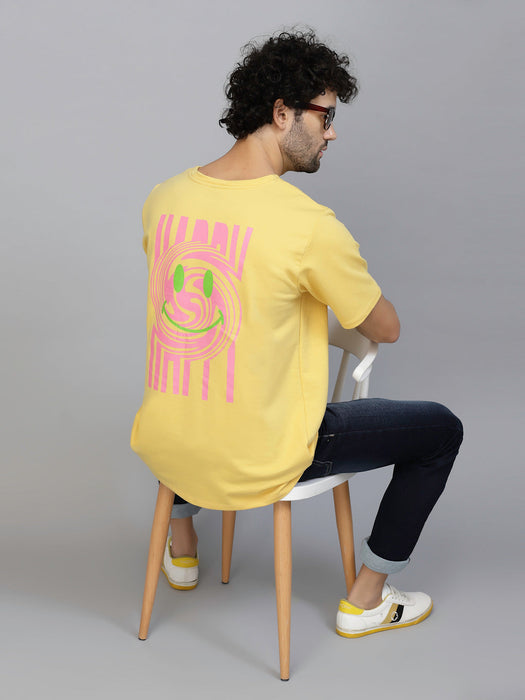 Happy Vibes Oversized Terry T-Shirt