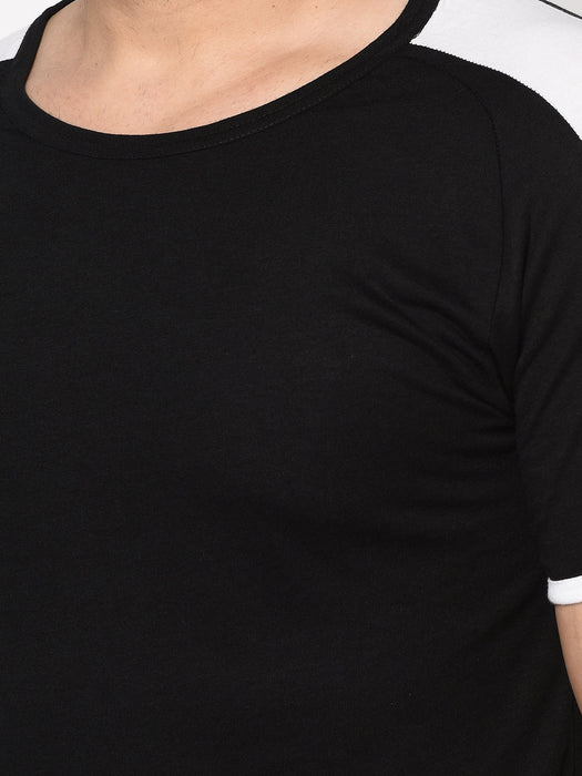 Contrast Sleeve Detail Half Sleeve Cotton T-shirt