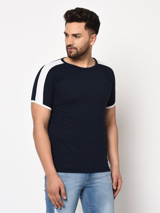 Contrast Sleeve Detail Half Sleeve Cotton T-shirt