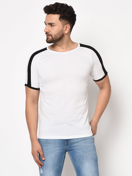 Contrast Sleeve Detail Half Sleeve Cotton T-shirt