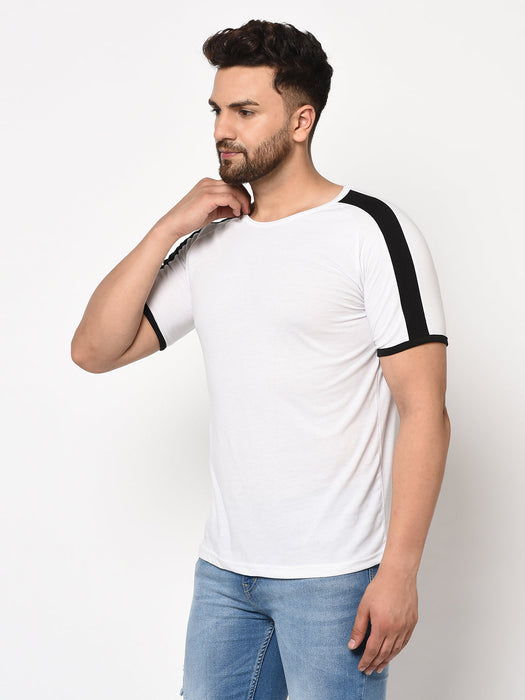 Contrast Sleeve Detail Half Sleeve Cotton T-shirt