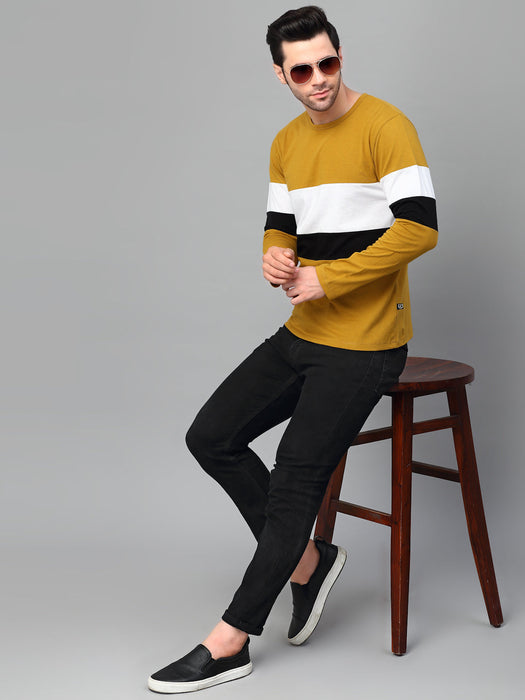 Round Neck  Cut & Sew Full Sleeve T-Shirt