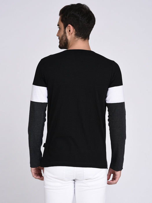 Black Charcoal Colorblock Tshirt - Full