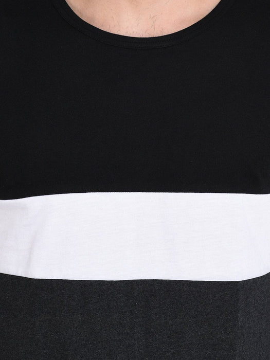 Black Charcoal Colorblock Tshirt - Full