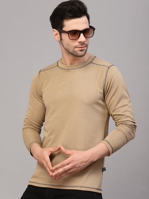 Poly Corduroy Round Neck T-Shirt