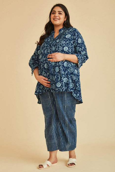 Grace Nursing & Maternity Indigo Kurta Set