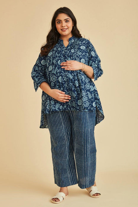 Grace Nursing & Maternity Indigo Kurta Set