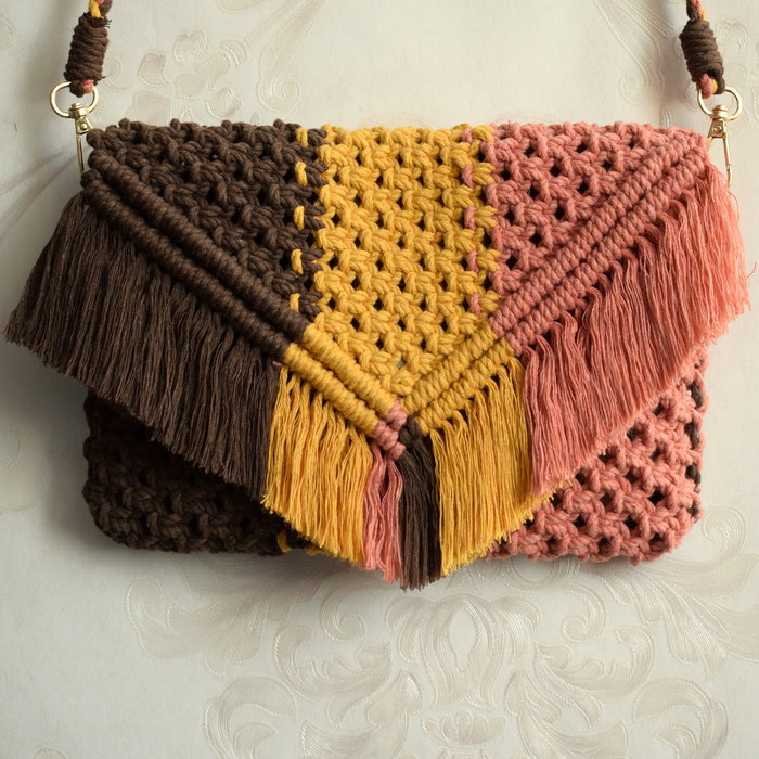 Casablanca Multi-Coloured Macrame Ladies Sling Bag