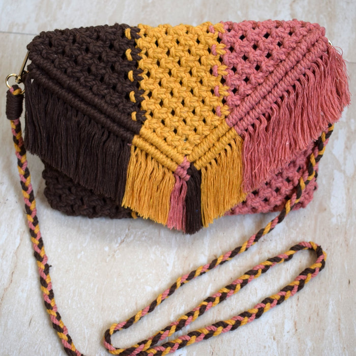 Casablanca Multi-Coloured Macrame Ladies Sling Bag