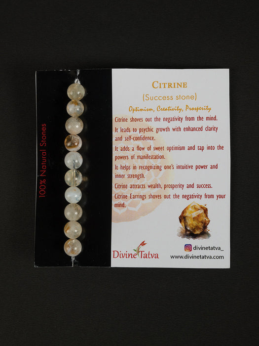 Natural Citrine Gemstone Beads bracelet BRCIT001-1