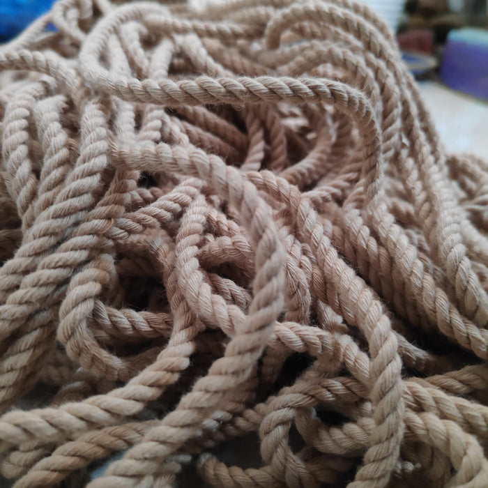 Twisted 3Mm, 3 Ply Cotton Macrame Cord (Coffee) 100 Mtrs