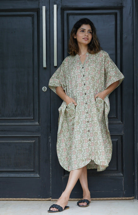 Minty Meadows Shirt Kaftan