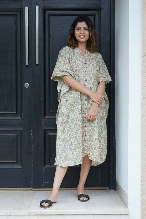 Minty Meadows Shirt Kaftan