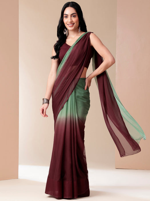 Unique Ombre Shade Chiffon Saree