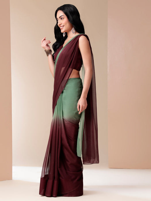 Unique Ombre Shade Chiffon Saree