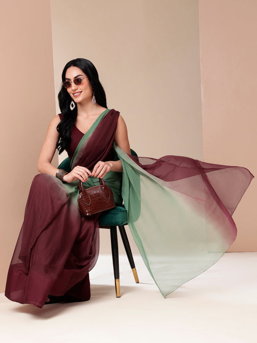 Unique Ombre Shade Chiffon Saree