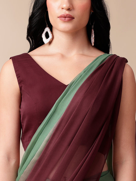 Unique Ombre Shade Chiffon Saree