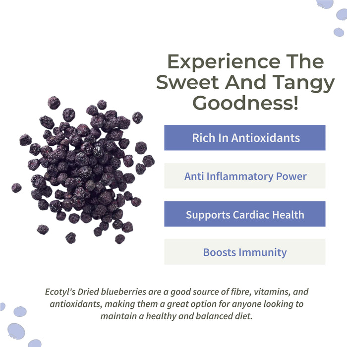 Dried Blueberries | Whole Dried Fruit | Healthy Snack |150G