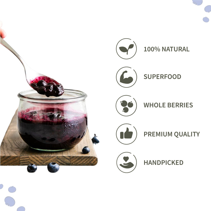 Dried Blueberries | Whole Dried Fruit | Healthy Snack |150G