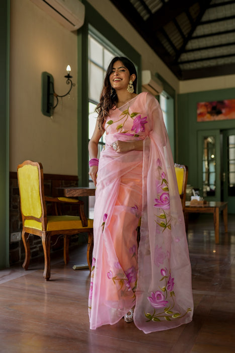 Crafted Comfort Organza Saree