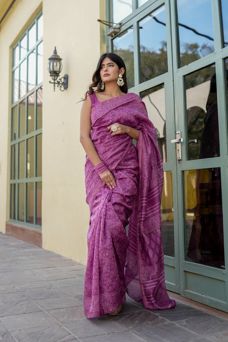 Ethereal Lavender Saree