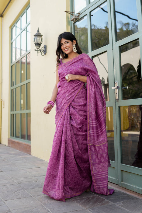 Ethereal Lavender Saree