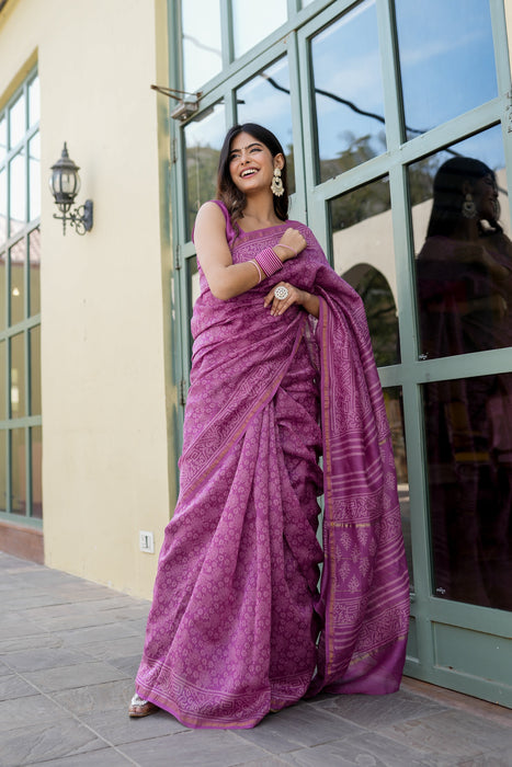 Ethereal Lavender Saree