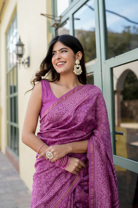 Ethereal Lavender Saree