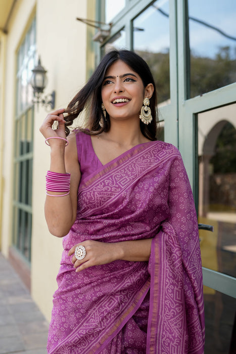 Ethereal Lavender Saree