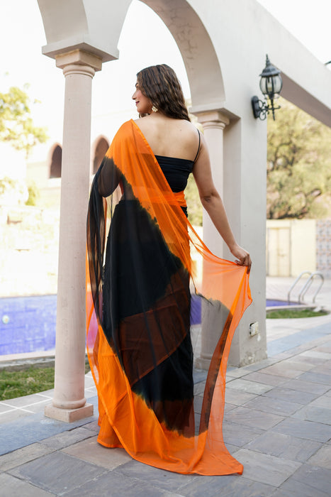 Dusk Delight (Chiffon Dual shaded Saree)