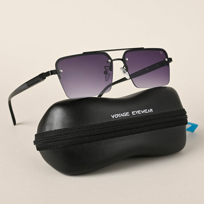 Voyage Purple Rectangle Sunglasses for Men & Women - MG4501