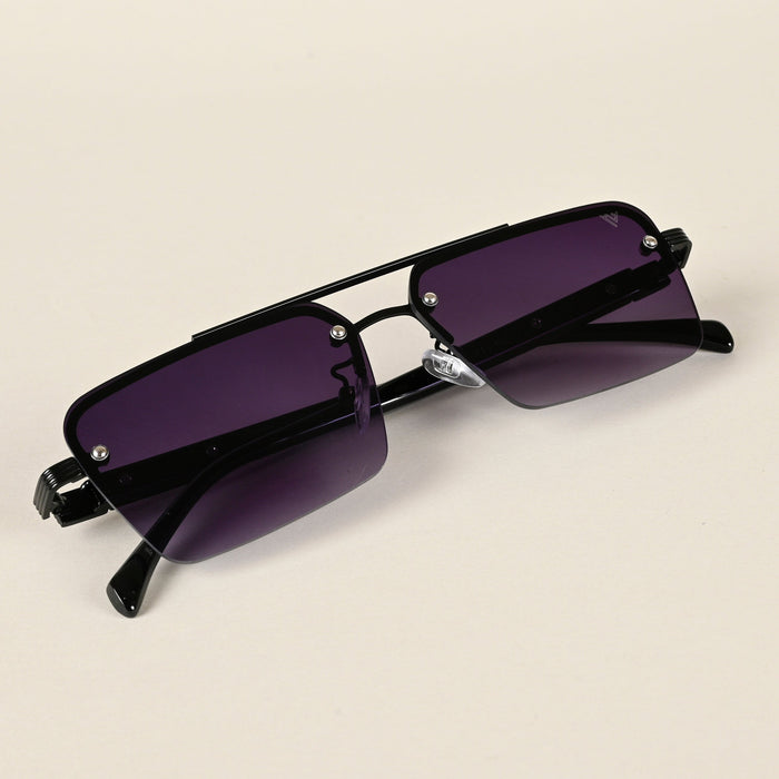 Voyage Purple Rectangle Sunglasses for Men & Women - MG4501