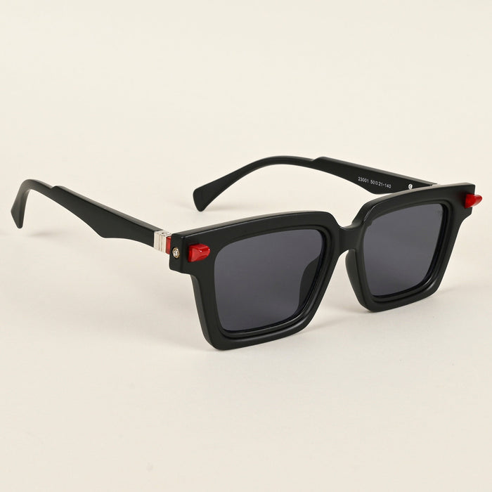 Voyage Matt Black Square Sunglasses for Men & Women - MG4876