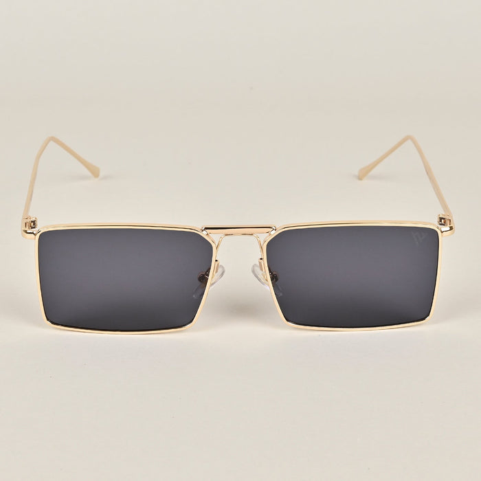 Voyage Black Gold Rectangular Sunglasses - MG3572