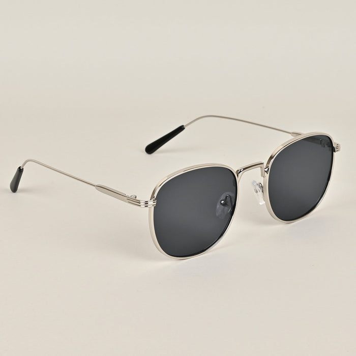 Voyage Round Black Silver Sunglasses - MG2977