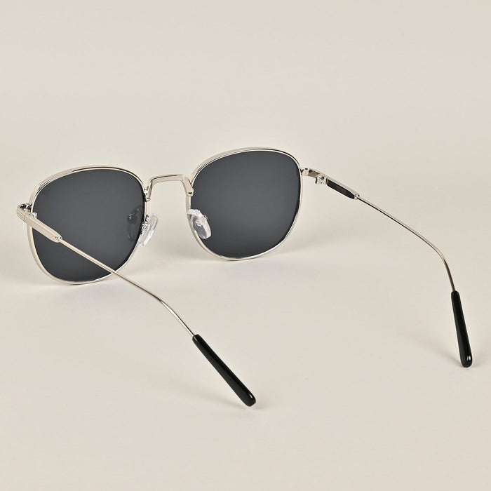 Voyage Round Black Silver Sunglasses - MG2977