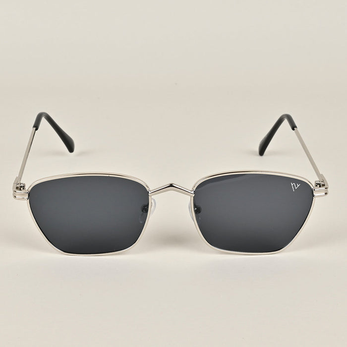 Voyage Black Silver Retro Square Sunglasses - MG3456