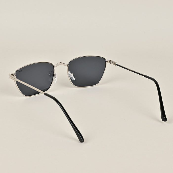 Voyage Black Silver Retro Square Sunglasses - MG3456