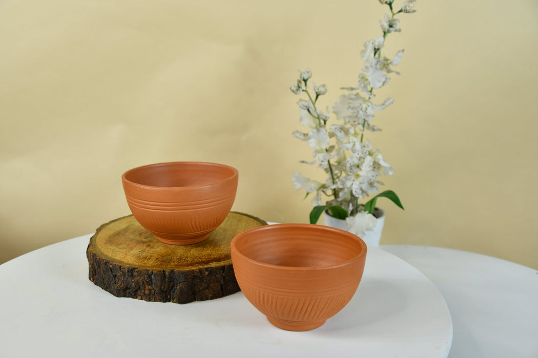 Handcrafted Terracotta Soup Bowl: Artful Kitchenware & Decor