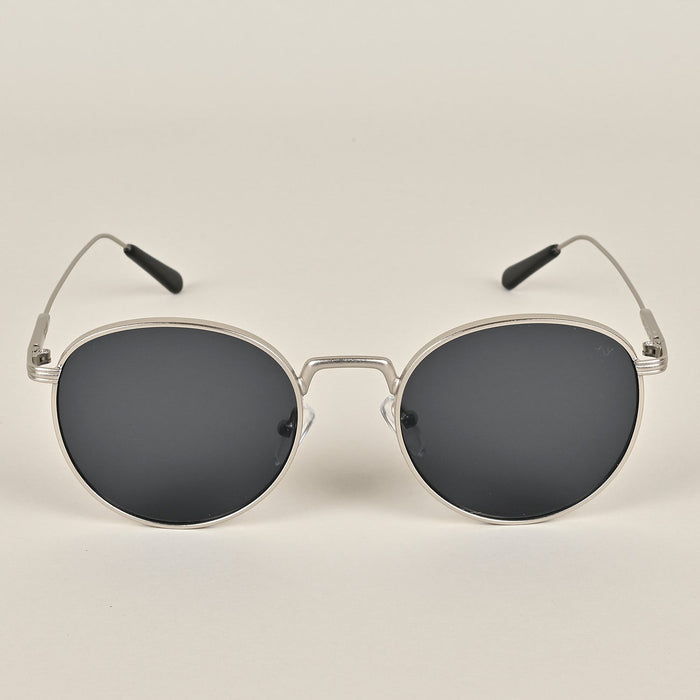 Voyage Round Black Silver Sunglasses - MG3051