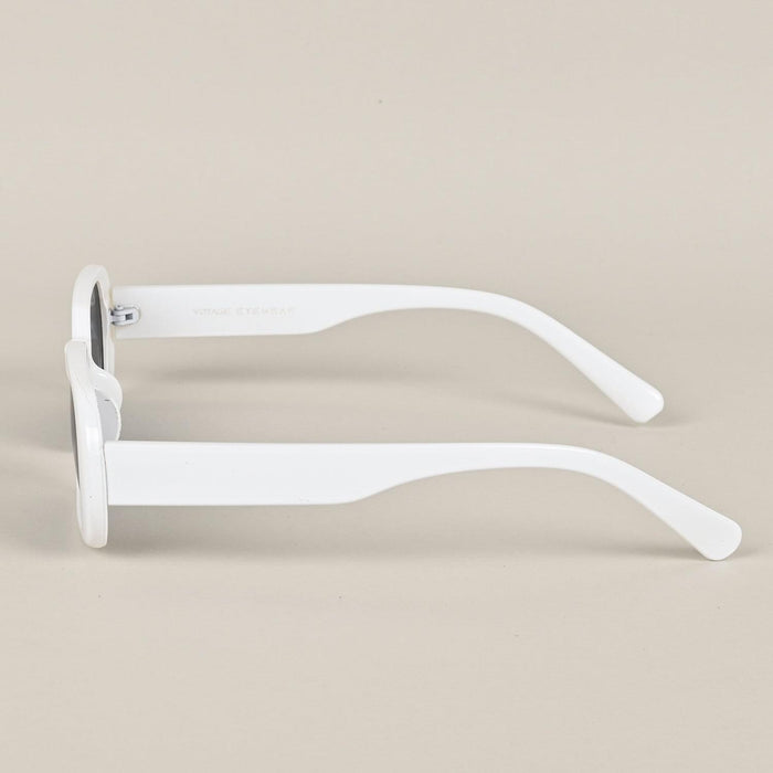 Voyage Retro Oval White Sunglasses - MG3599