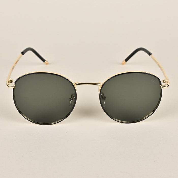 Voyage Premium Round Green Gold Sunglasses - MG3624