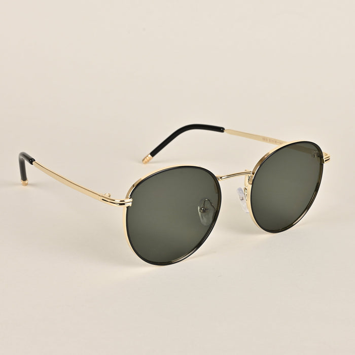 Voyage Premium Round Green Gold Sunglasses - MG3624