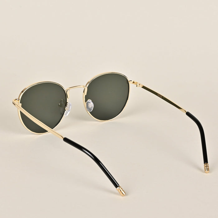 Voyage Premium Round Green Gold Sunglasses - MG3624